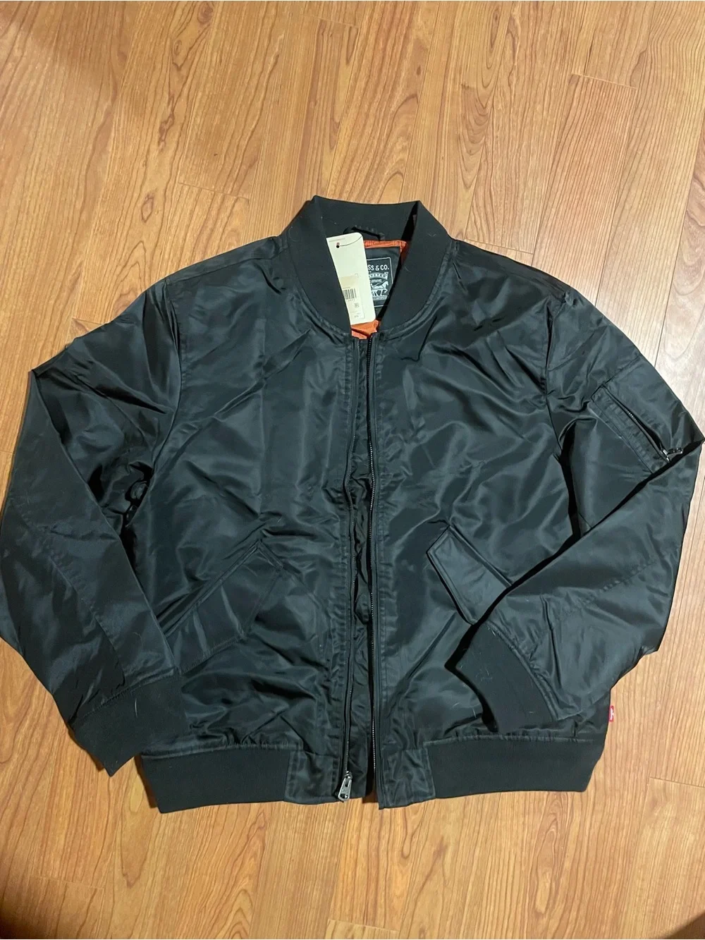Levi’s Flight Bomber Jacket - Men's Black Bomber Jacket - Lightweight Coat NWT